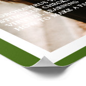 Cool Graduation Fake Magazine Cover Photo Green ポスター (角)