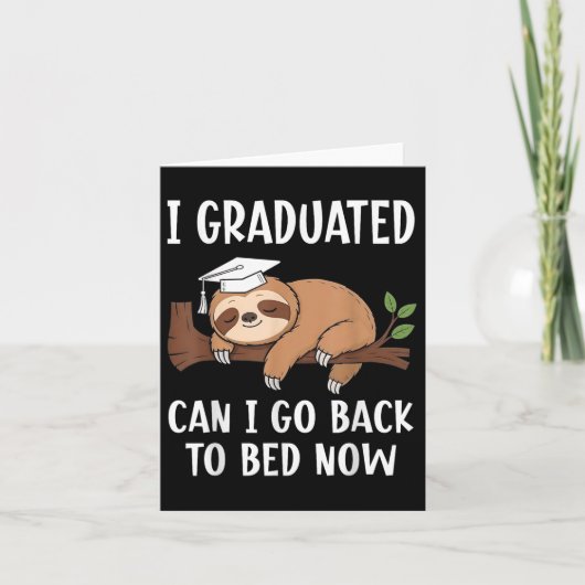 Cool Graduation I Graduated Can I Go Back To Bed N カード (正面)