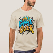 Cool Graffiti Game Over Controller Urban Gamer Tシャツ (正面)