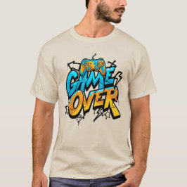 Cool Graffiti Game Over Controller Urban Gamer Tシャツ