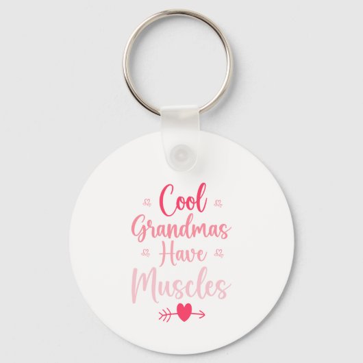 Cool Grandmas Have Muscles  キーホルダー (正面)