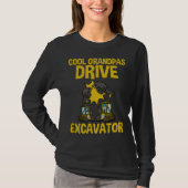 Cool Grandpas Drive Excavator Tシャツ (正面)