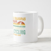 Cool Grandpas Go Cycling ジャンボコーヒーマグカップ (正面右)