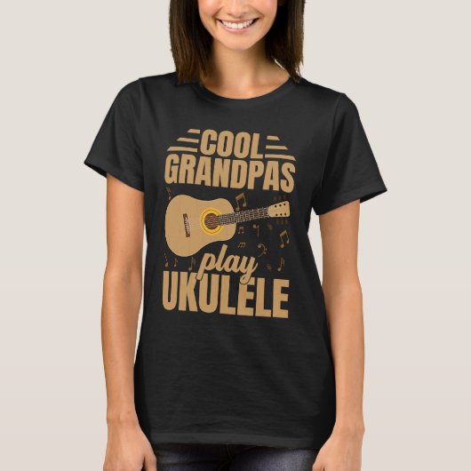 Cool Grandpas Play Ukulele  Player Music  Graphic Tシャツ (正面)