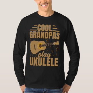 Cool Grandpas Play Ukulele  Player Music  Graphic Tシャツ