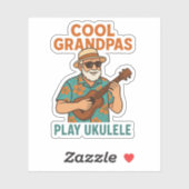 Cool Grandpas Play Ukulele Sticker シール (シート)