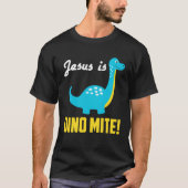 Cool Graphic Tees  Jesus Is Dino Mite Tシャツ (正面)