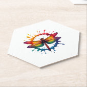 Cool Graphic Tie Dye Sunglasses Dragonfly Illustra ペーパーコースター (アングル)