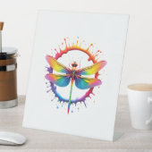 Cool Graphic Tie Dye Sunglasses Dragonfly Illustra 台座サイン (インサイチュ)