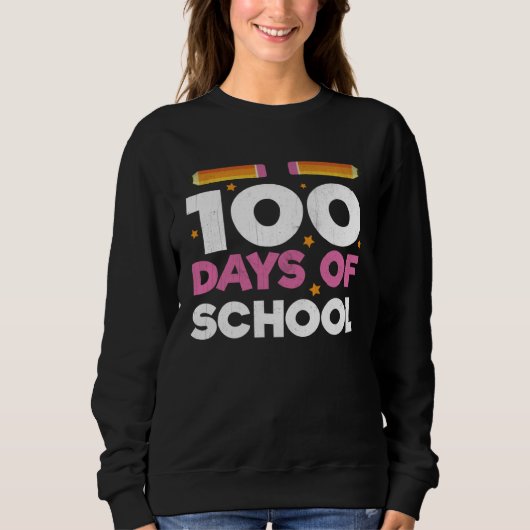 Cool Graphics Tees  100 Days Of School スウェットシャツ (正面)