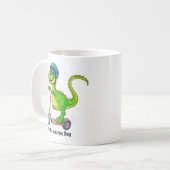 Cool Green Dinosaur コーヒーマグカップ (正面左)