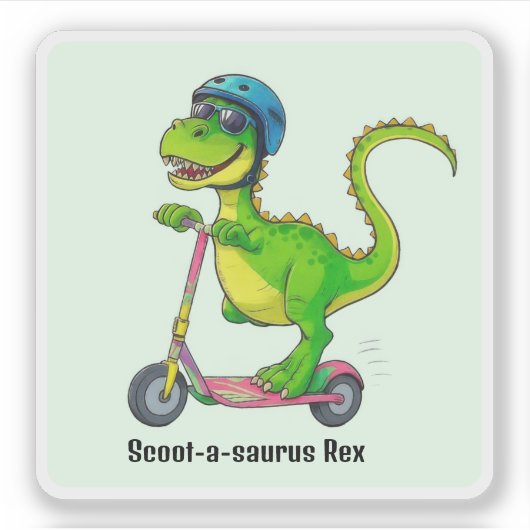 Cool Green Dinosaur シール (正面)