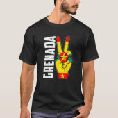 Cool Grenada Flag Patriotic Tシャツ (正面)