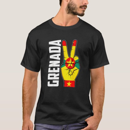 Cool Grenada Flag Patriotic Tシャツ (正面)
