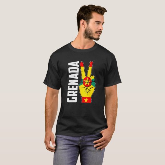Cool Grenada Flag Patriotic Tシャツ (正面フル)