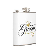 Cool Groom Wedding add name  フラスク (右)