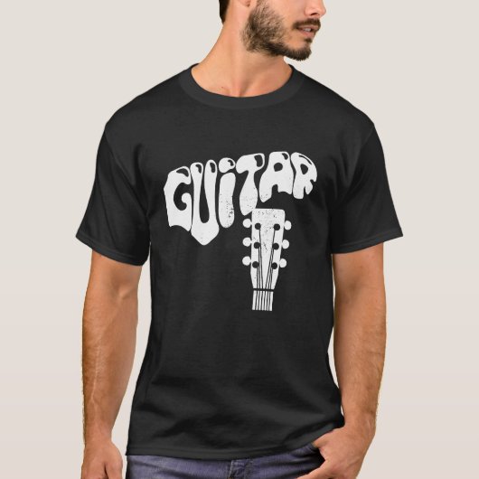 Cool Guitar Musical Instruments Acoustic Guitarist Tシャツ (正面)