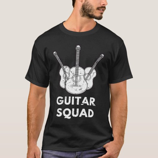 Cool Guitar Squad Guitarist Music Guitars Player Tシャツ (正面)