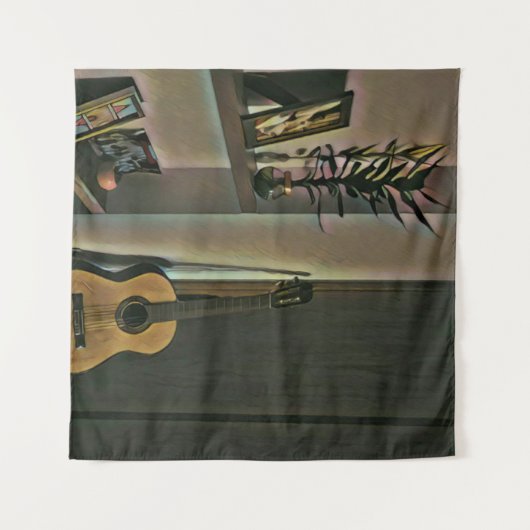 Cool guitarist gift タペストリー (正面(横))