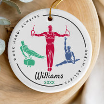 Cool gymnastics player personalized keepsake
