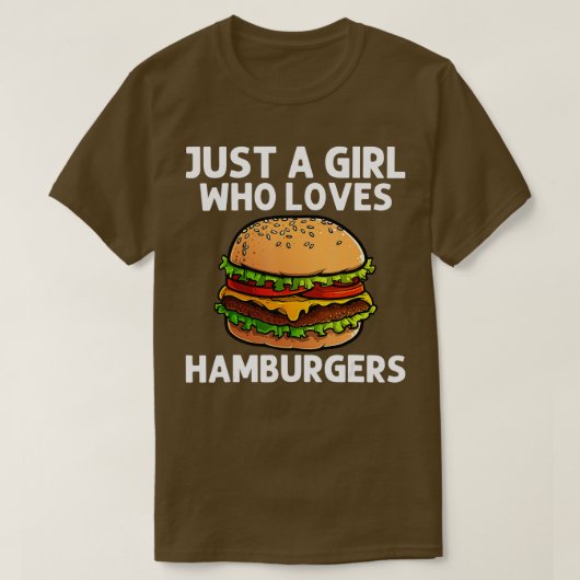 Cool Hamburger For Girls Kids Burger Cheeseburger  Tシャツ (デザイン正面)