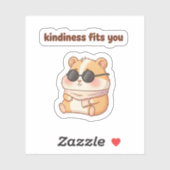 Cool Hamster Sticker – "Kindness Fits You"  シール (シート)