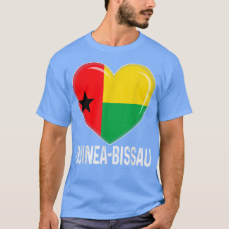 Cool Heart GuineaBissau Flag Men Women Kid Patriot Tシャツ