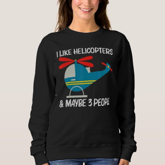 Cool Helicopter For Men Women Aircraft Aviation Pi スウェットシャツ (正面)