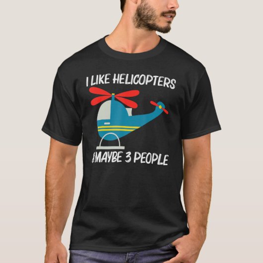 Cool Helicopter For Men Women Aircraft Aviation Pi Tシャツ (正面)