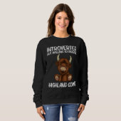 Cool Highland Cow For Men Women Scottish Cattle Co スウェットシャツ (正面フル)