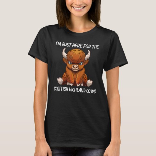 Cool Highland Cow For Men Women Scottish Cows Catt Tシャツ (正面)