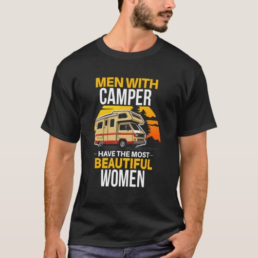 Cool hiker, camper driver saying design tシャツ (正面)