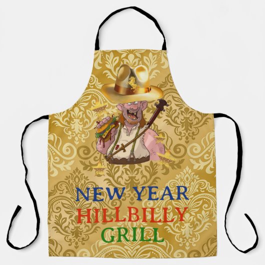 Cool HillBilly Grill New Year Denmark Apron! Apron エプロン (正面)
