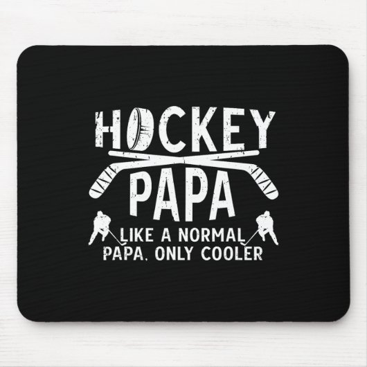 Cool Hockey Papa Grandpa Papa Of A Hockey Player  マウスパッド (正面)