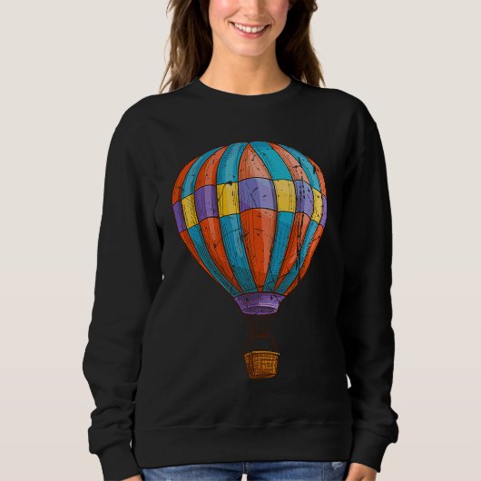 Cool Hot Air Balloon Design Ballooning Balloons Wo スウェットシャツ (正面)