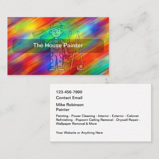Cool House Painter Business Cards 名刺 (正面/裏面)