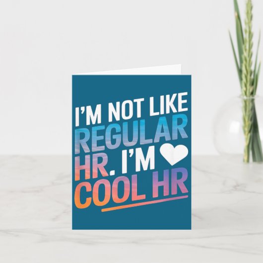 Cool Hr Funny Hr Office Quote Human Resources  カード (正面)