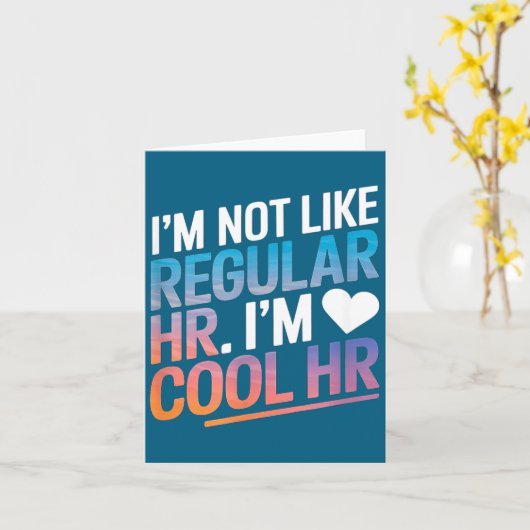 Cool Hr Funny Hr Office Quote Human Resources  カード (黄色い花)