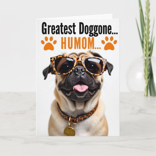 Cool Humom Dog Portrait Card カード (正面)