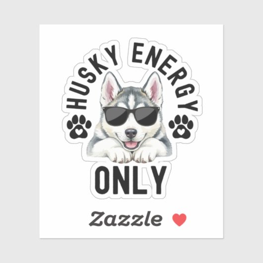 Cool Husky Dog Energy シール (シート)
