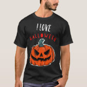 Cool I Love Halloween Jack O Lantern  1 Tシャツ (正面)