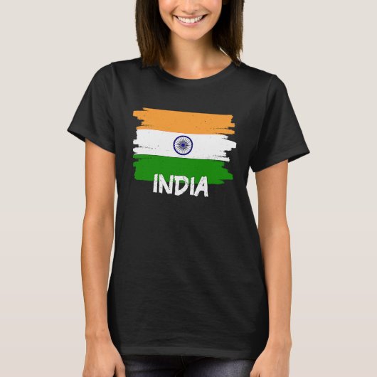 Cool India Flag Tシャツ (正面)
