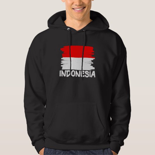 Cool Indonesia Flag パーカ (正面)