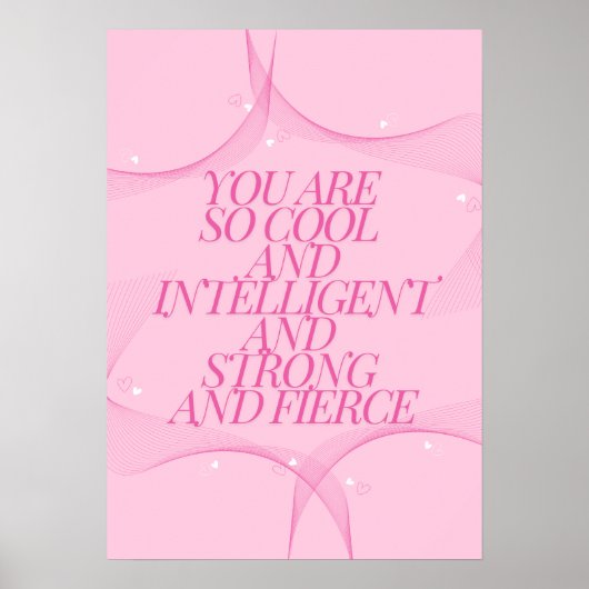 Cool, Intelligent, Strong, Fierce, Girl Boss, Pink ポスター (正面)