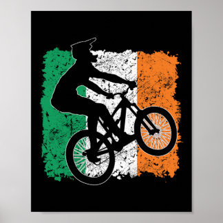 Cool Ireland Flag Vintage Irish Flag Mtb Mountain  ポスター
