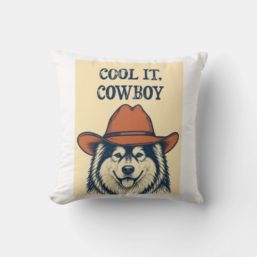 "Cool it, Cowboy"ウォールタペストリー クッション (正面)
