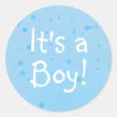 Cool It's a Boy! Blue Inkspots ラウンドシール (正面)