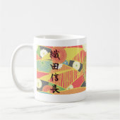 COOL JAPAN SAMURAI KAMON KANJI TENKAFUBU! Oda コーヒーマグカップ (左)