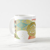 COOL JAPAN SAMURAI KAMON KANJI TENKAFUBU! Oda コーヒーマグカップ (正面左)