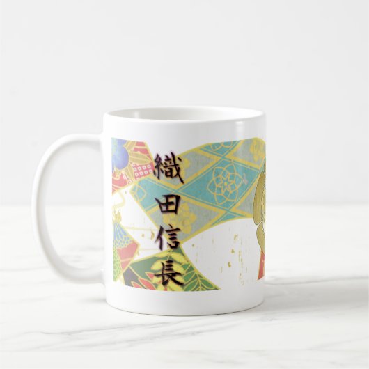 COOL JAPAN SAMURAI KAMON KANJI TENKAFUBU! Oda コーヒーマグカップ (左)